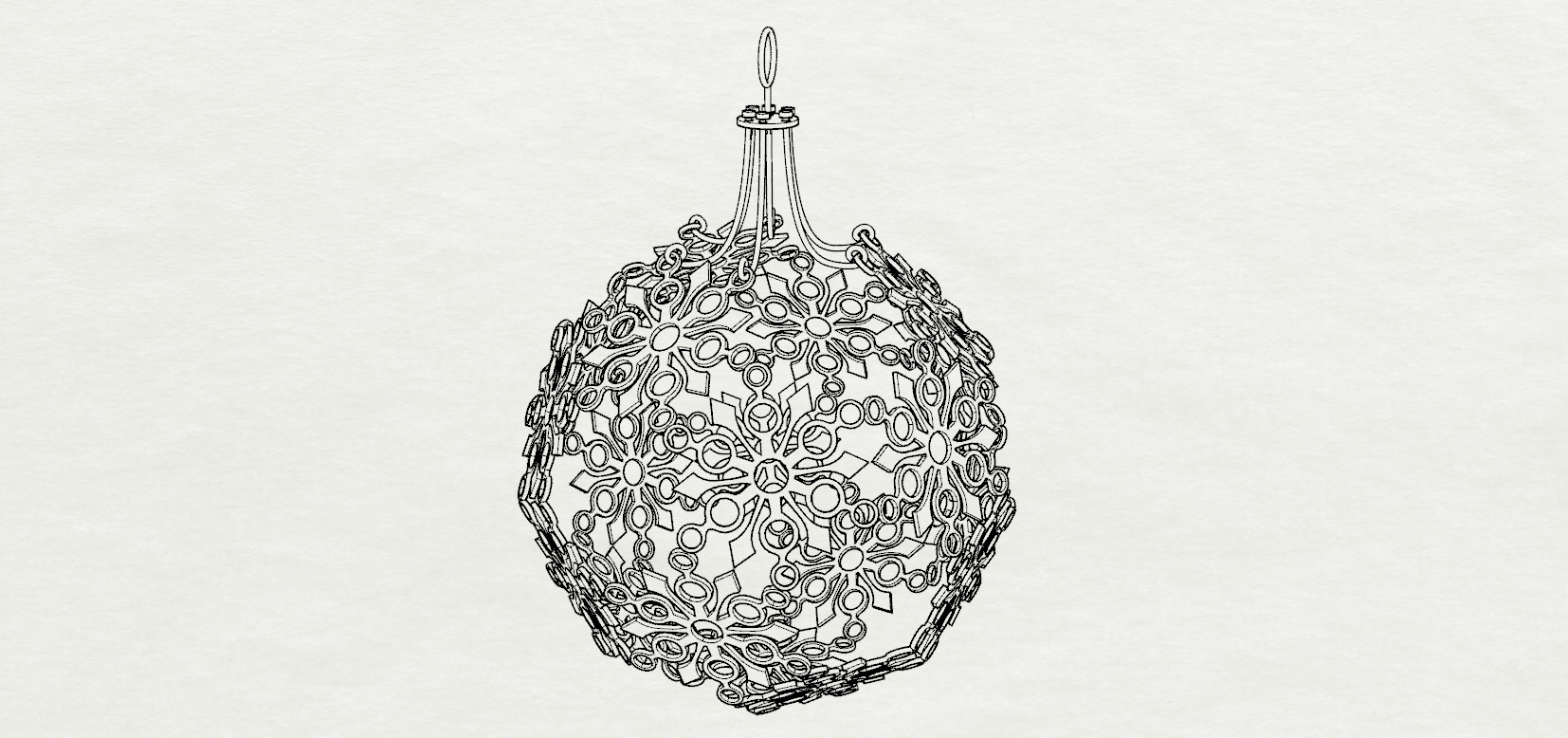 Snowflake Christmas Ornament 3D print model_1