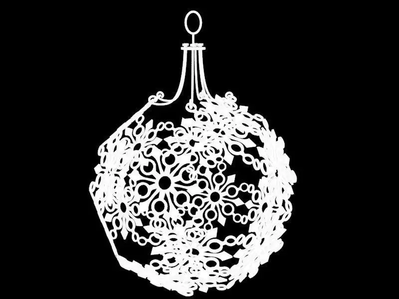 Snowflake Christmas Ornament 3D print model_0