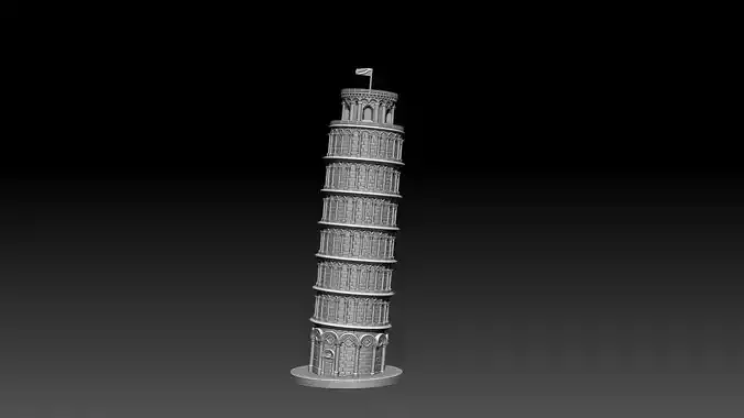Pisa Tower 3d model for 3d printing