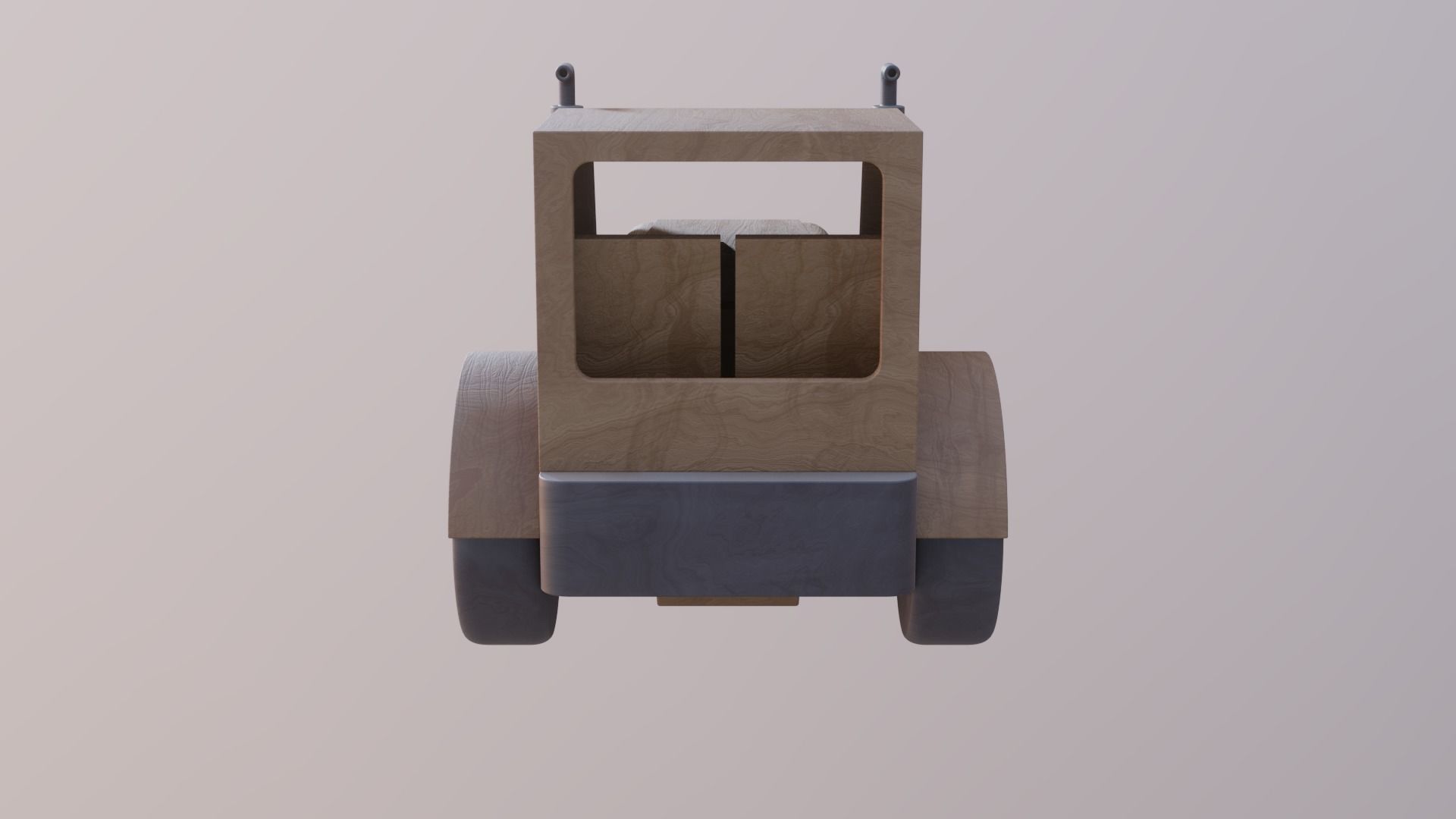WOODEN TRACTOR TOY - RogueFilmProductions Low-poly 3D model_5