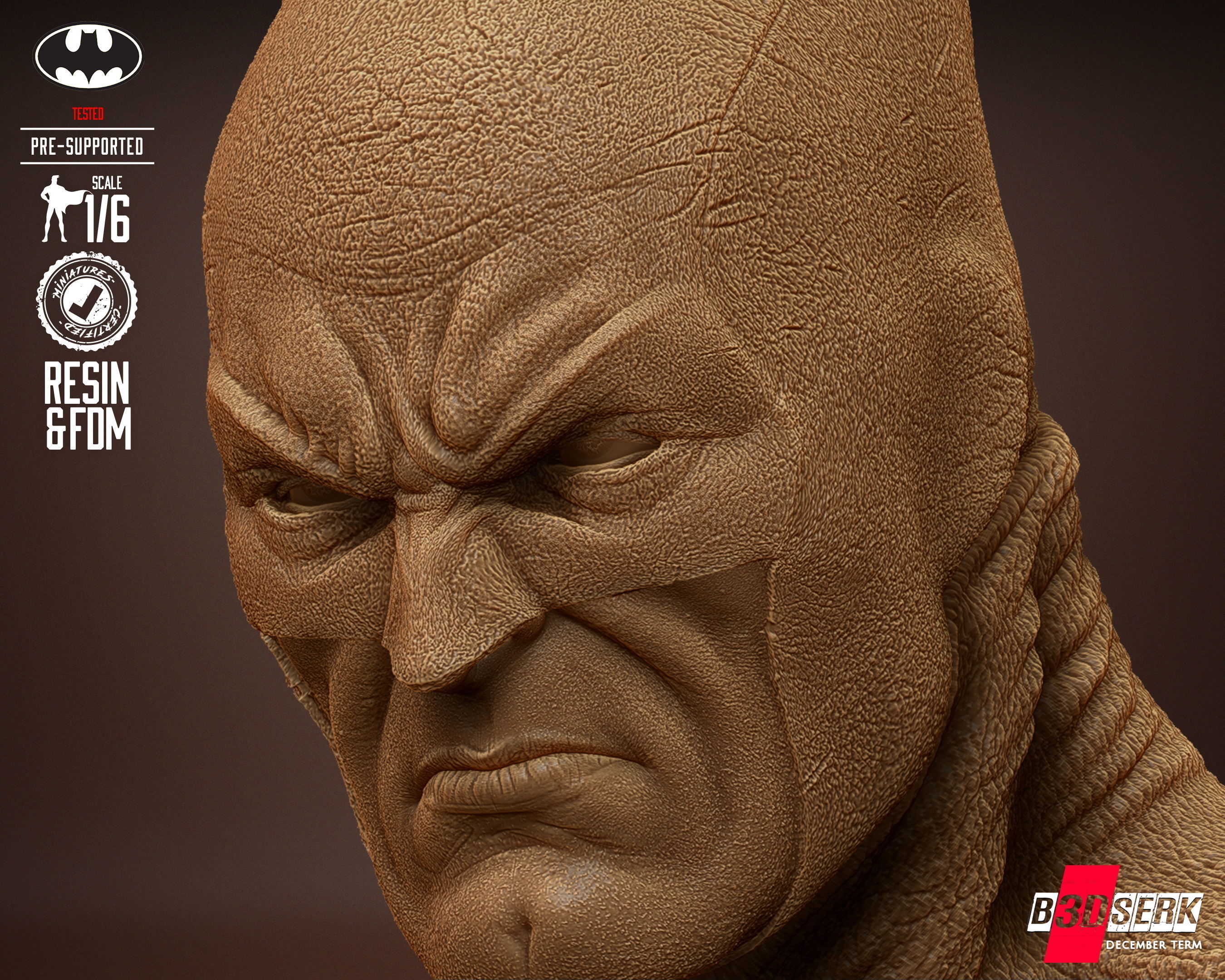 B3DSERK Batman Sculpture Tested for 3D printing 3D print model_50