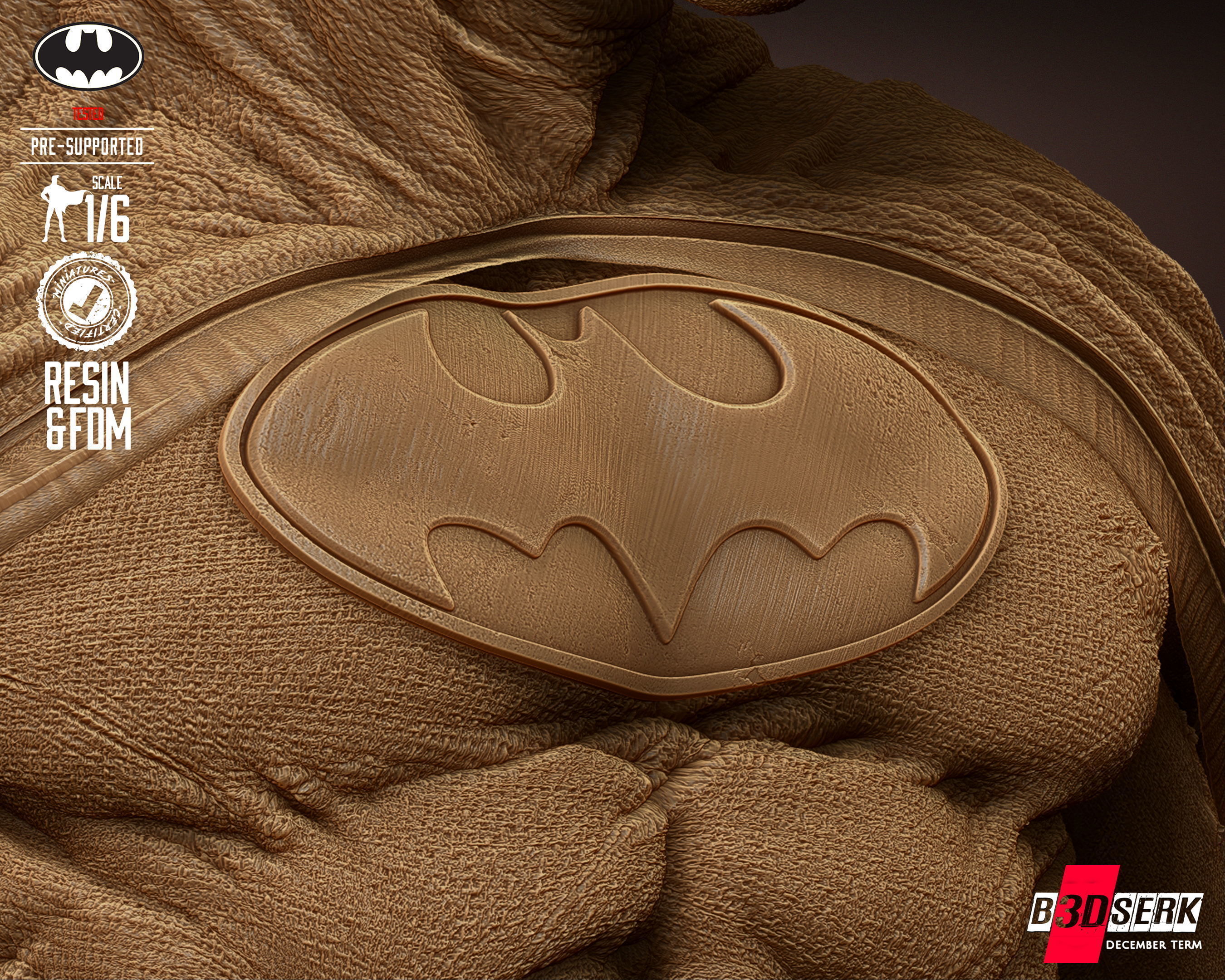 B3DSERK Batman Sculpture Tested for 3D printing 3D print model_55