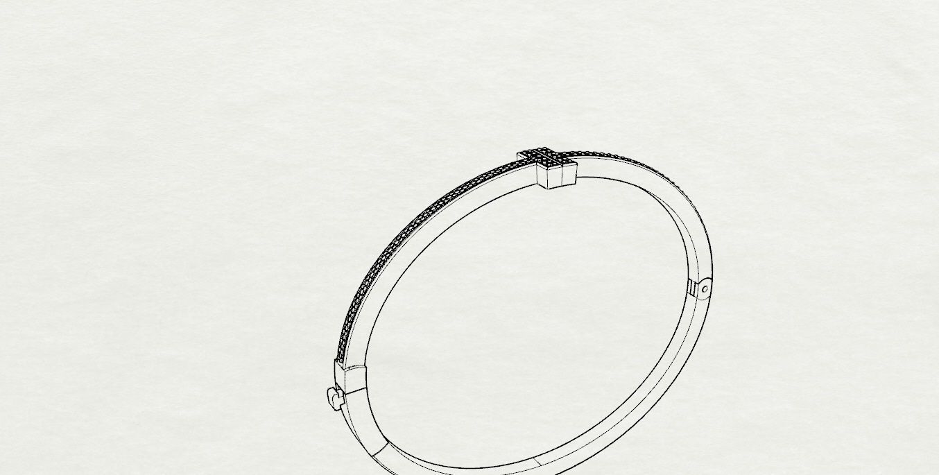 Tiffany bracelet 3D print model_14