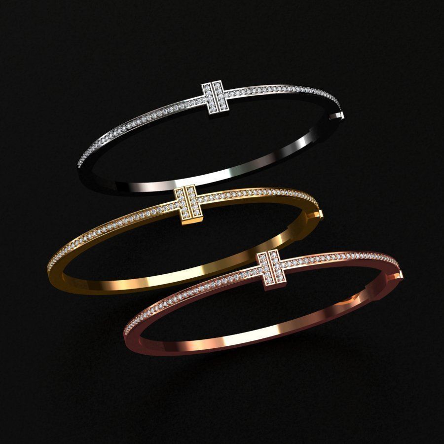 Tiffany bracelet 3D print model_3