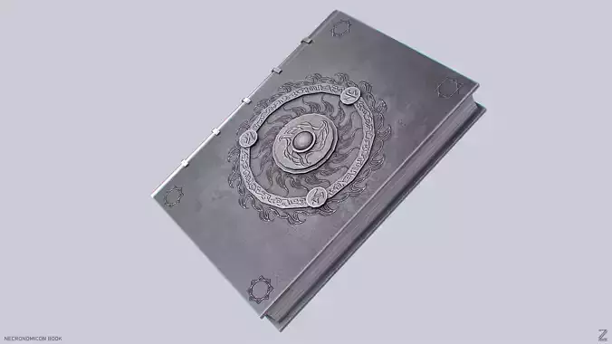 Necronomicon book Low-poly 3D model