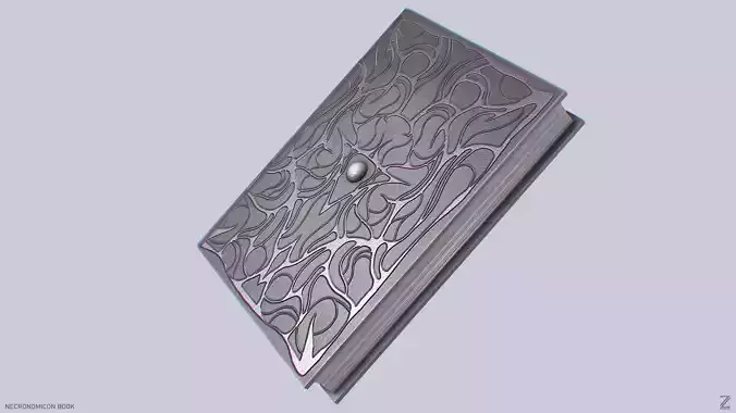 Necronomicon book Low-poly 3D model