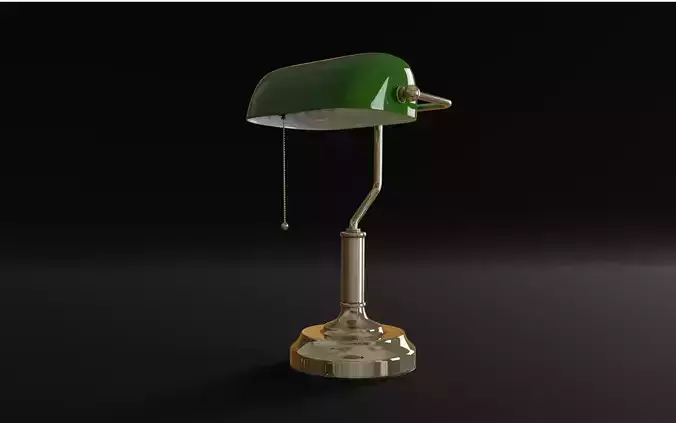 Old Table Lamp 3d Model