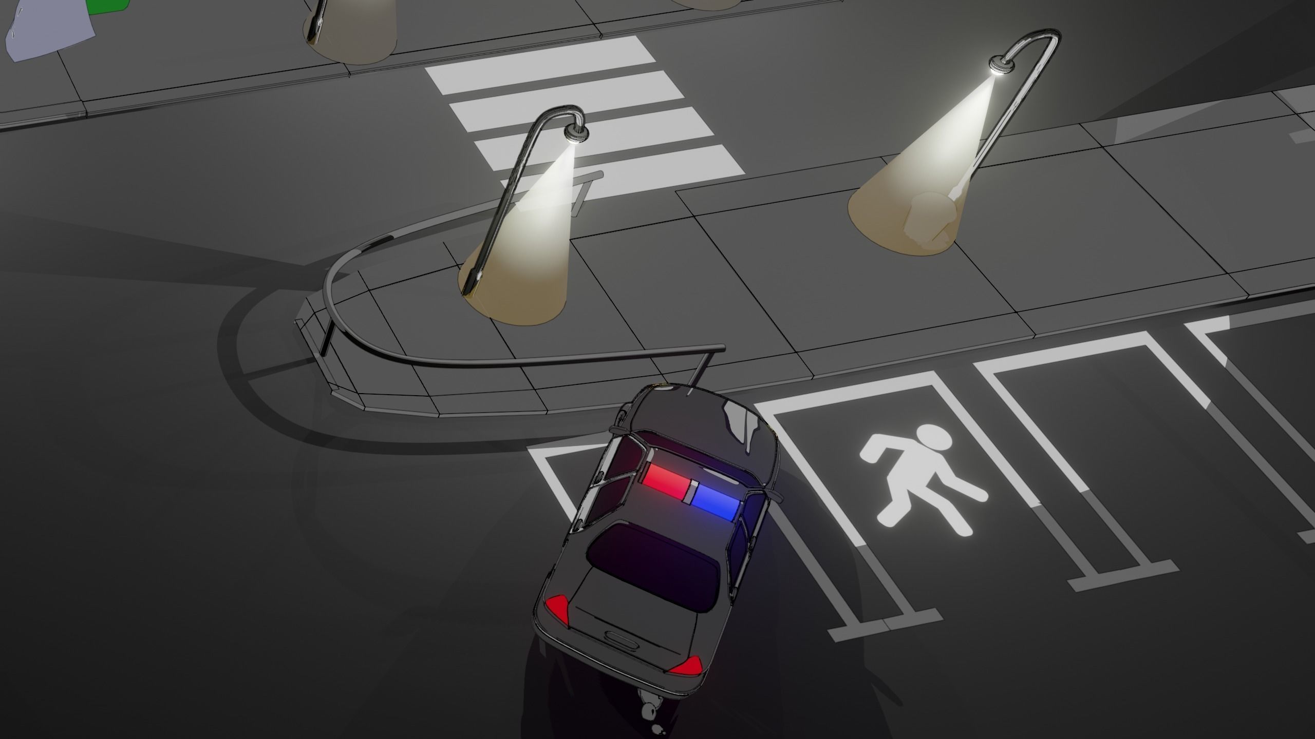 Scene style cartoon 3D model_3