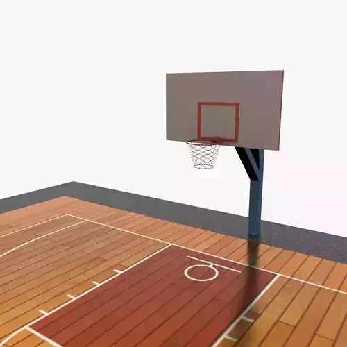 Low Poly Basketball Court
