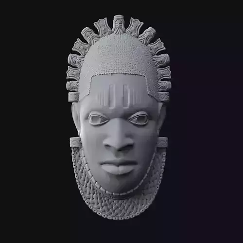 African Benin ivory mask of Queen Idia 3d print