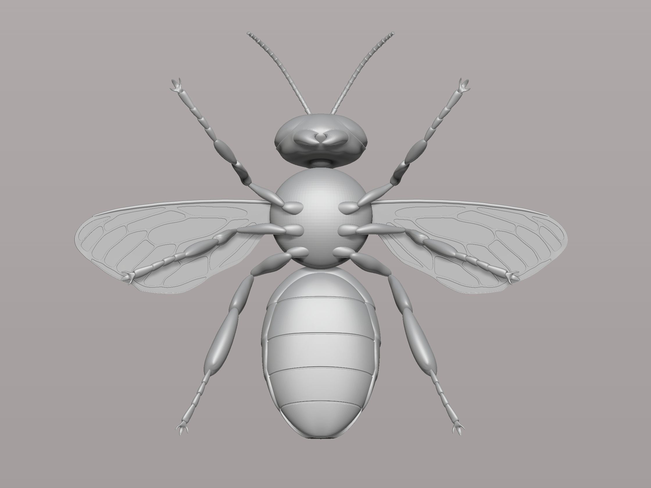 honey bee Free 3D print model_4