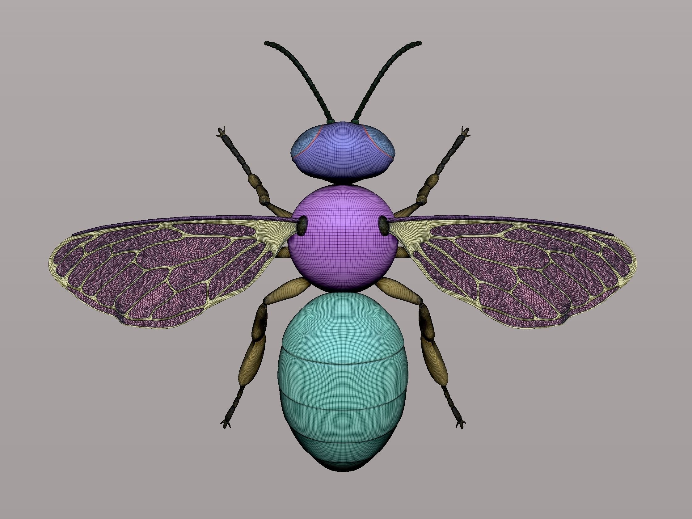 honey bee Free 3D print model_7