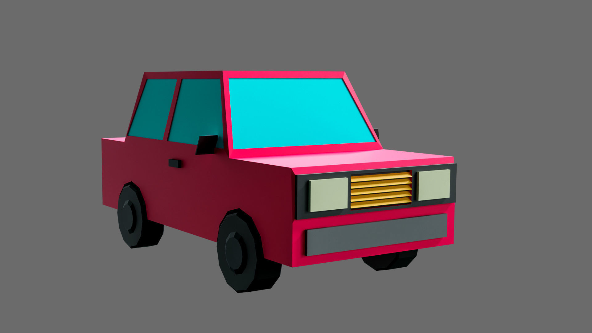 low poly cars Free low-poly 3D model_5