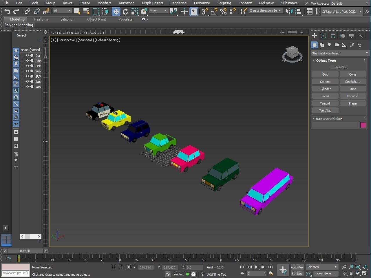 low poly cars Free low-poly 3D model_10