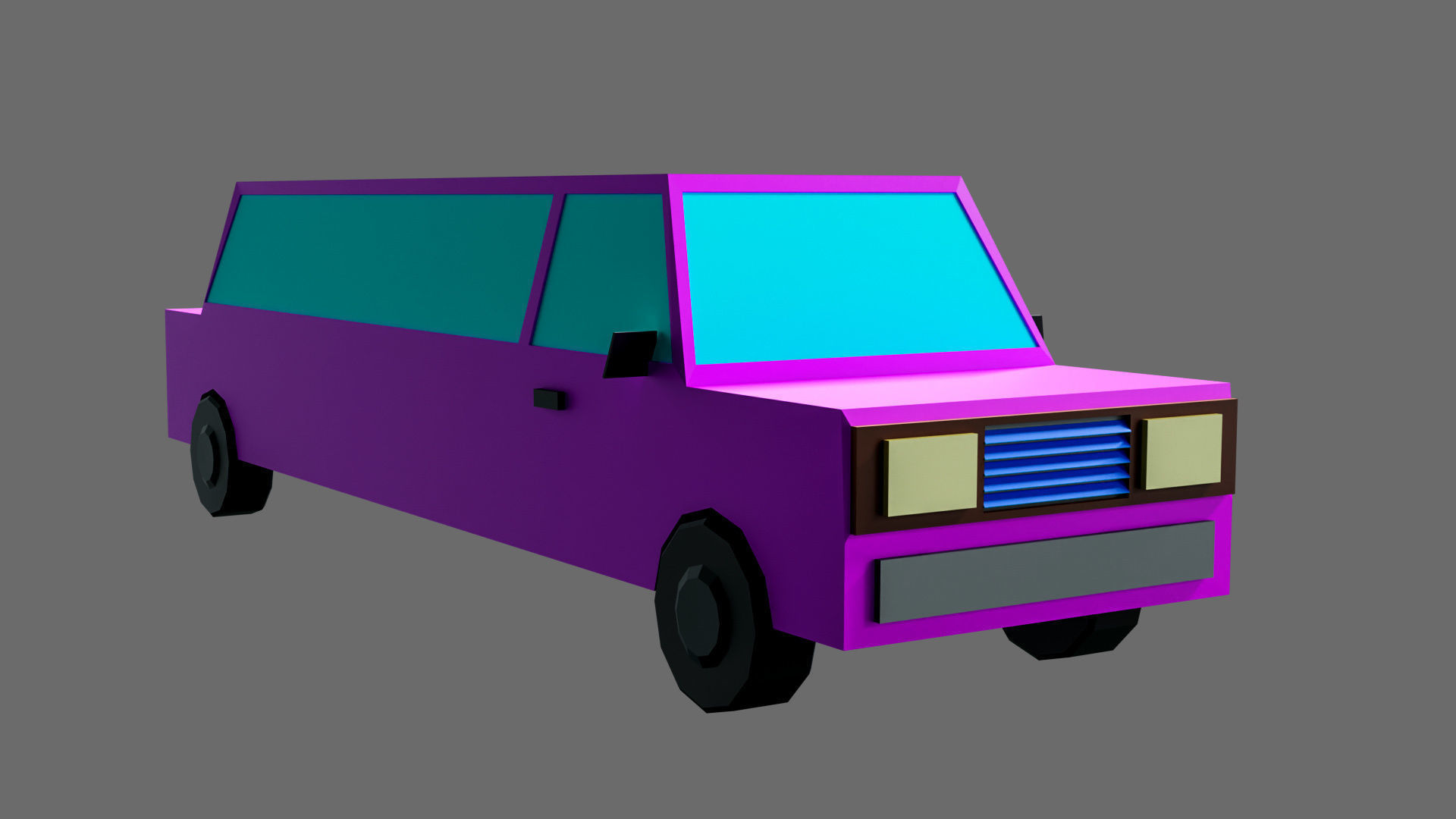 low poly cars Free low-poly 3D model_7