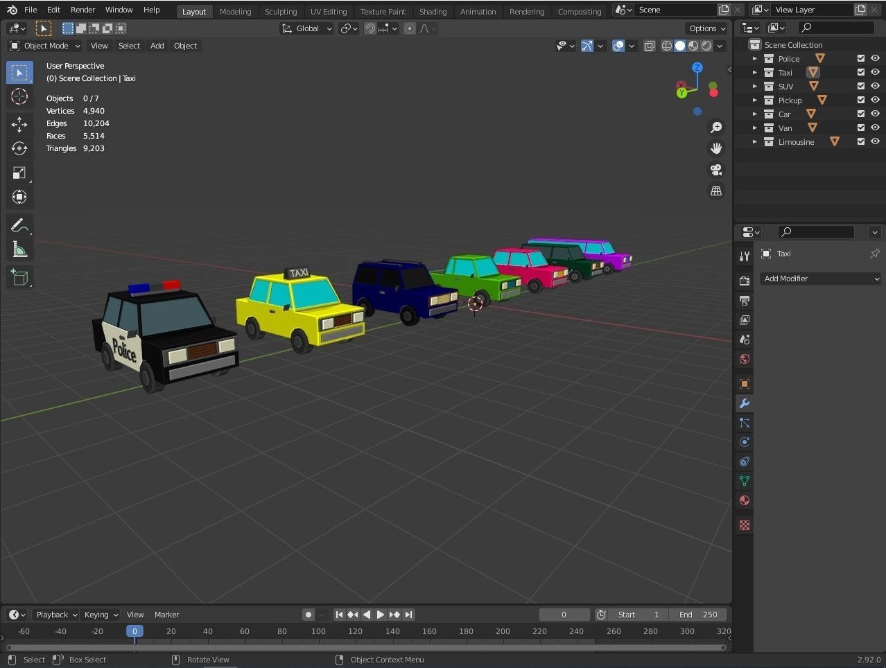 low poly cars Free low-poly 3D model_13