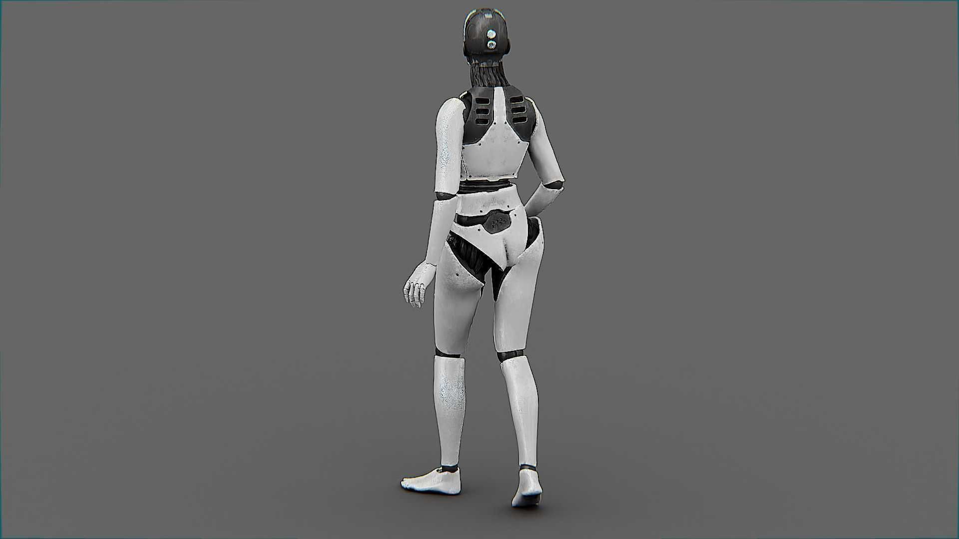 META HUMAN BOT-B Rigged for Unreal Engine - Unity - MIXAMO  3D model_28