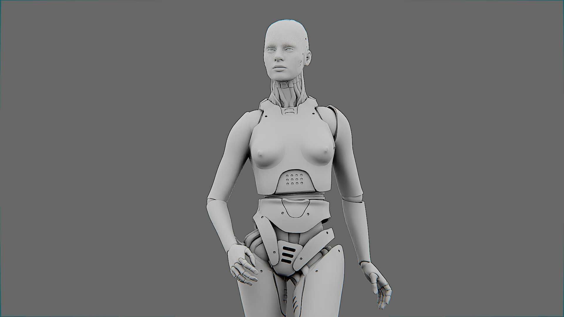 META HUMAN BOT-B Rigged for Unreal Engine - Unity - MIXAMO  3D model_32