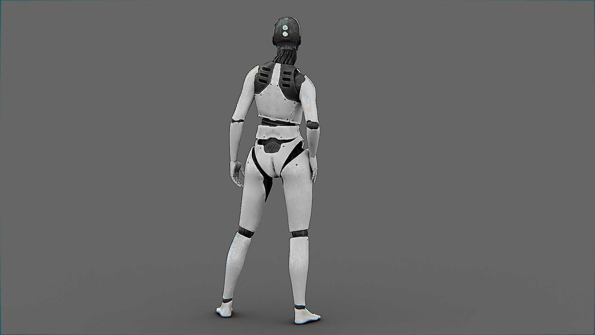 META HUMAN BOT-B Rigged for Unreal Engine - Unity - MIXAMO  3D model_9