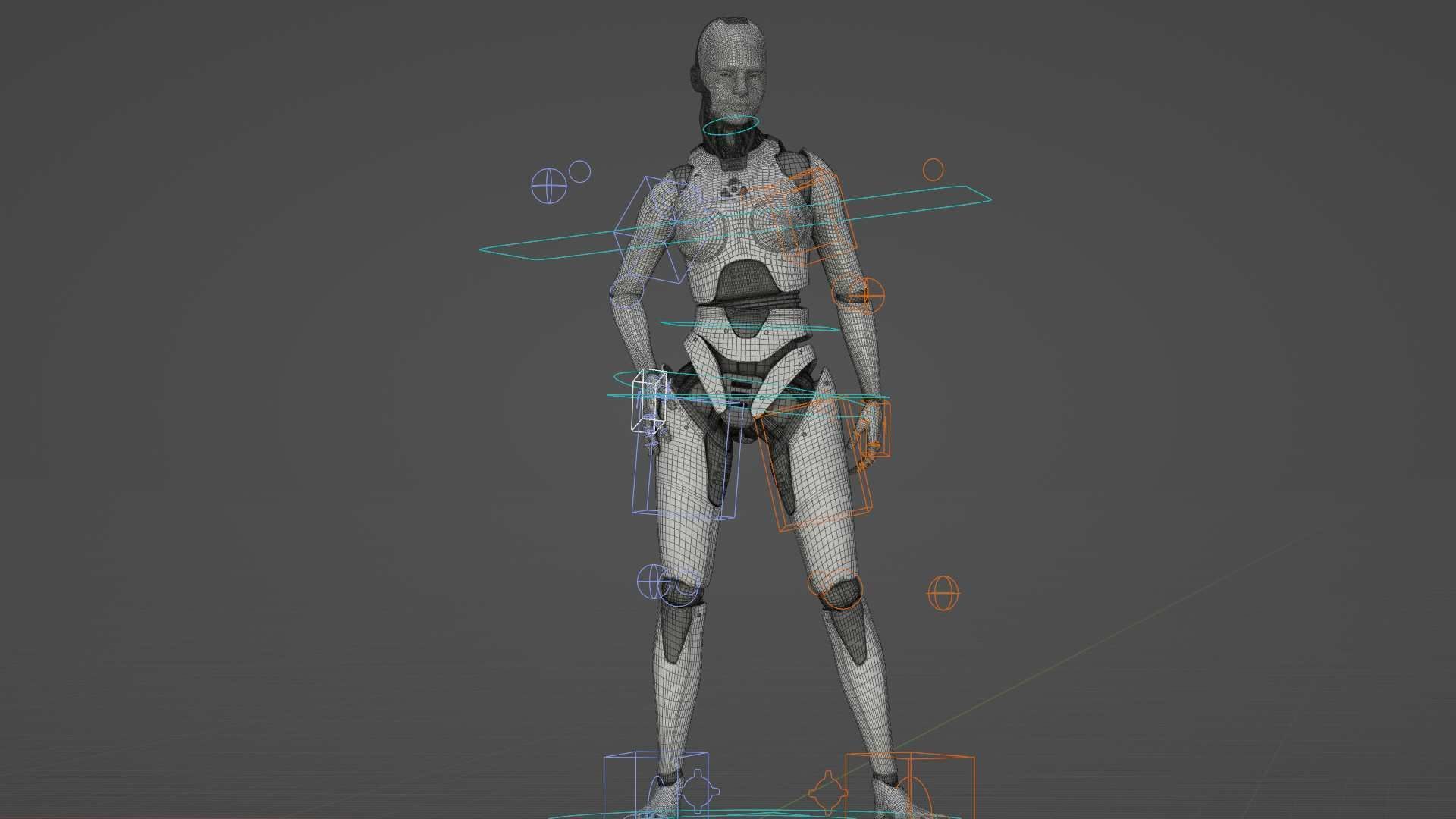 META HUMAN BOT-B Rigged for Unreal Engine - Unity - MIXAMO  3D model_37