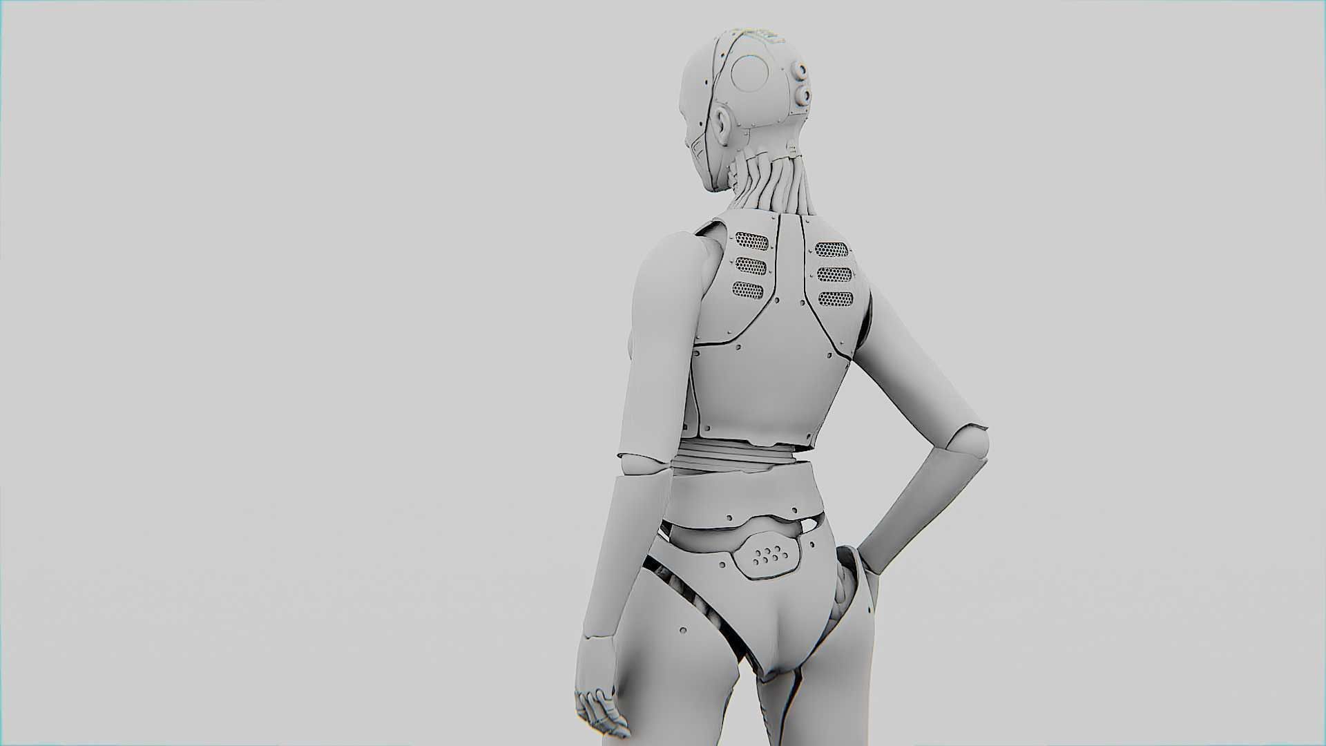 META HUMAN BOT-B Rigged for Unreal Engine - Unity - MIXAMO  3D model_35