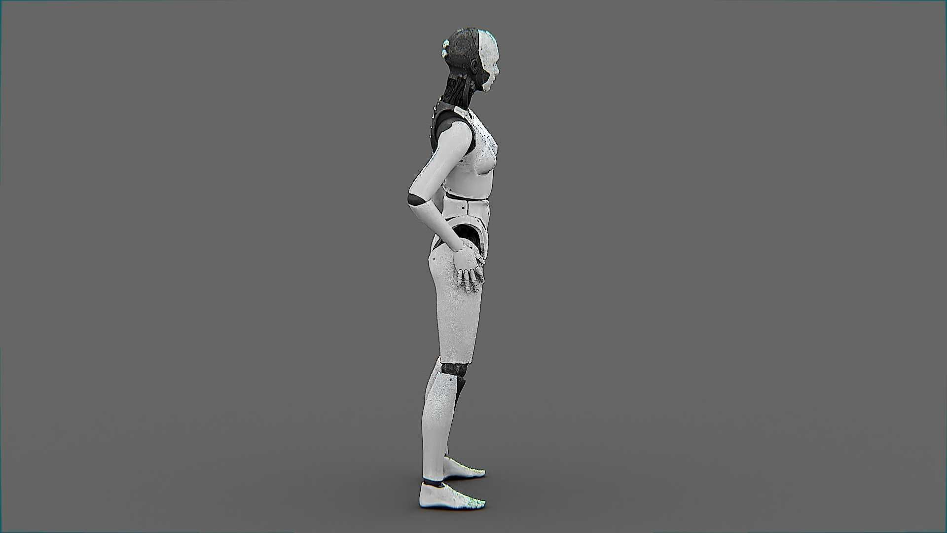 META HUMAN BOT-B Rigged for Unreal Engine - Unity - MIXAMO  3D model_11