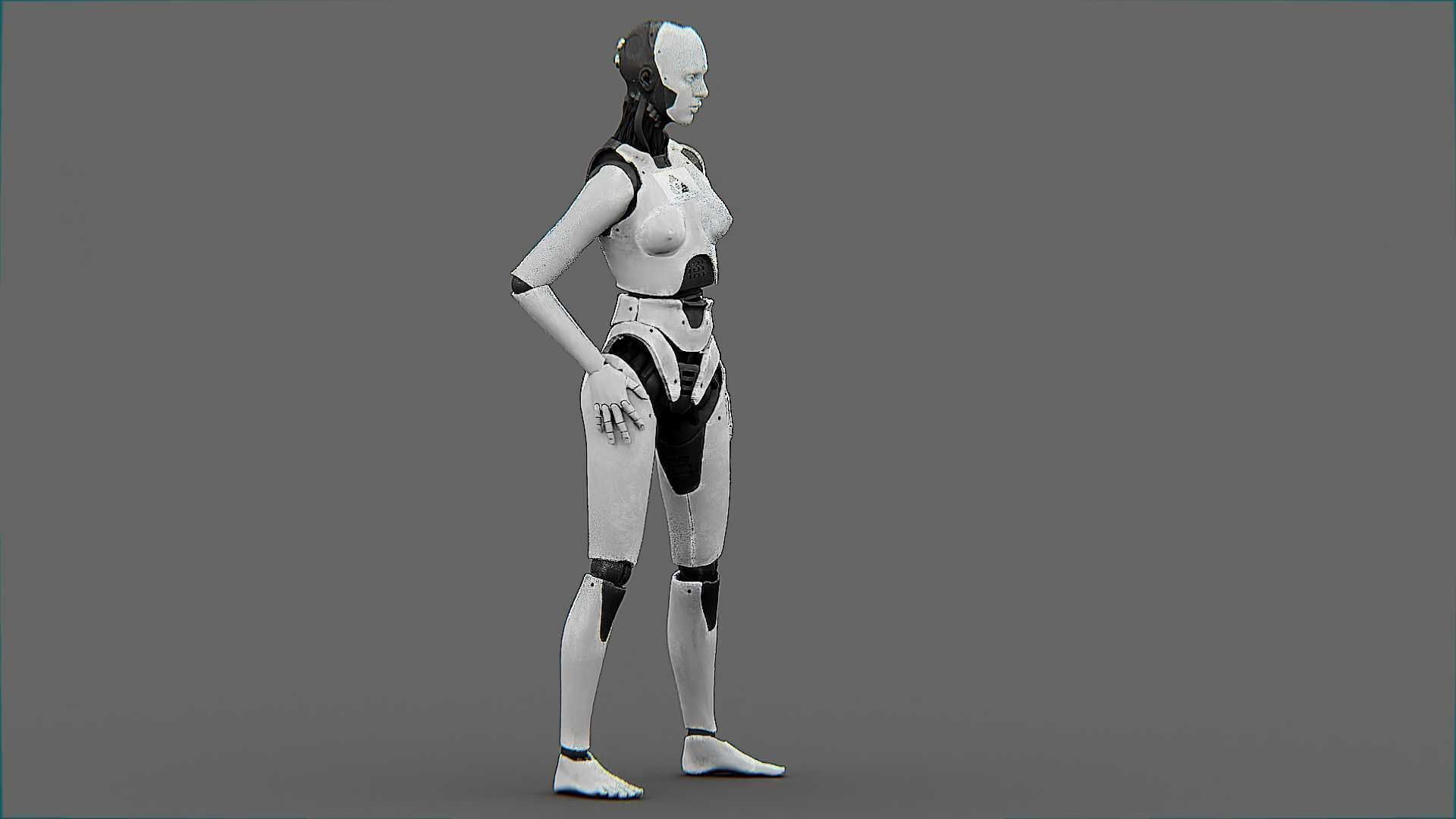 META HUMAN BOT-B Rigged for Unreal Engine - Unity - MIXAMO  3D model_12