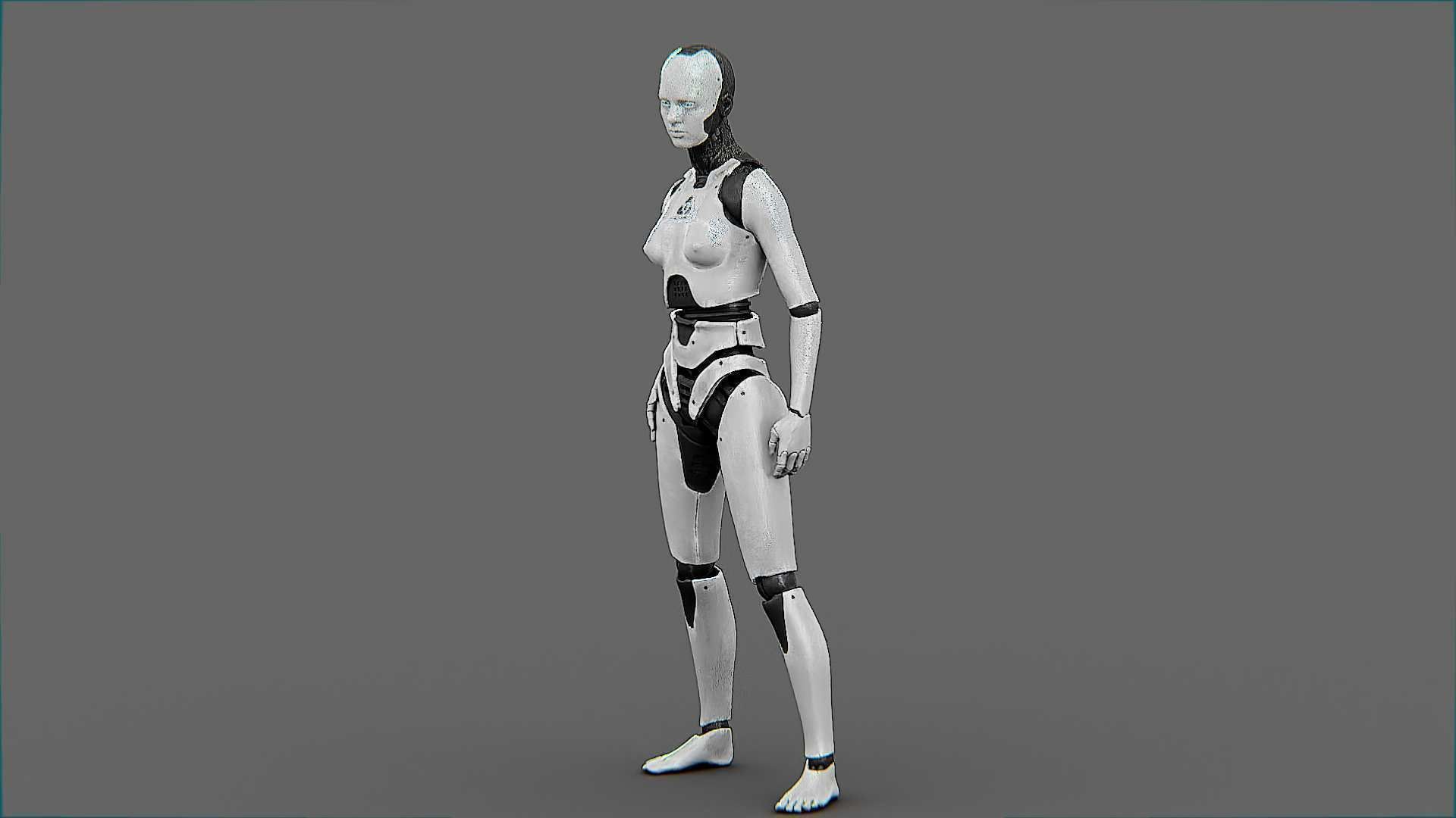 META HUMAN BOT-B Rigged for Unreal Engine - Unity - MIXAMO  3D model_4