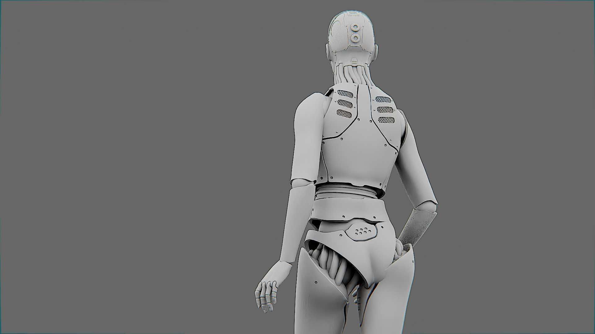 META HUMAN BOT-B Rigged for Unreal Engine - Unity - MIXAMO  3D model_33