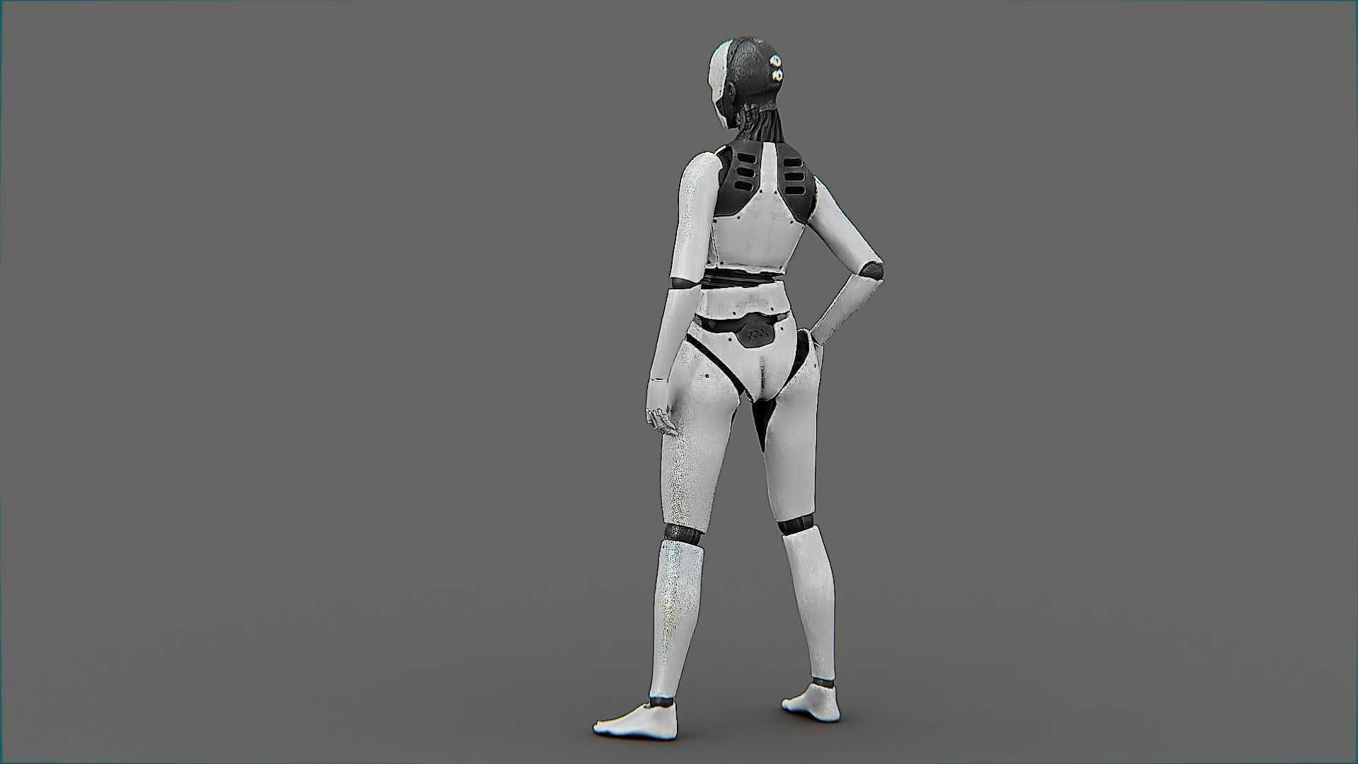 META HUMAN BOT-B Rigged for Unreal Engine - Unity - MIXAMO  3D model_7