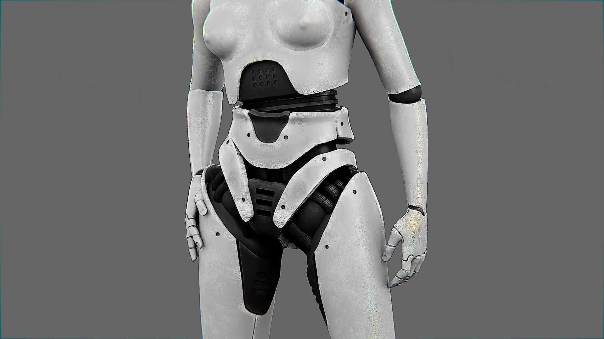 META HUMAN BOT-B Rigged for Unreal Engine - Unity - MIXAMO  3D model_22