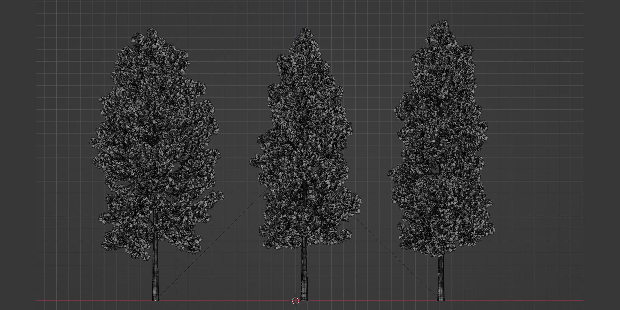 Pine trees collection vol 178-Blender 3D model_6