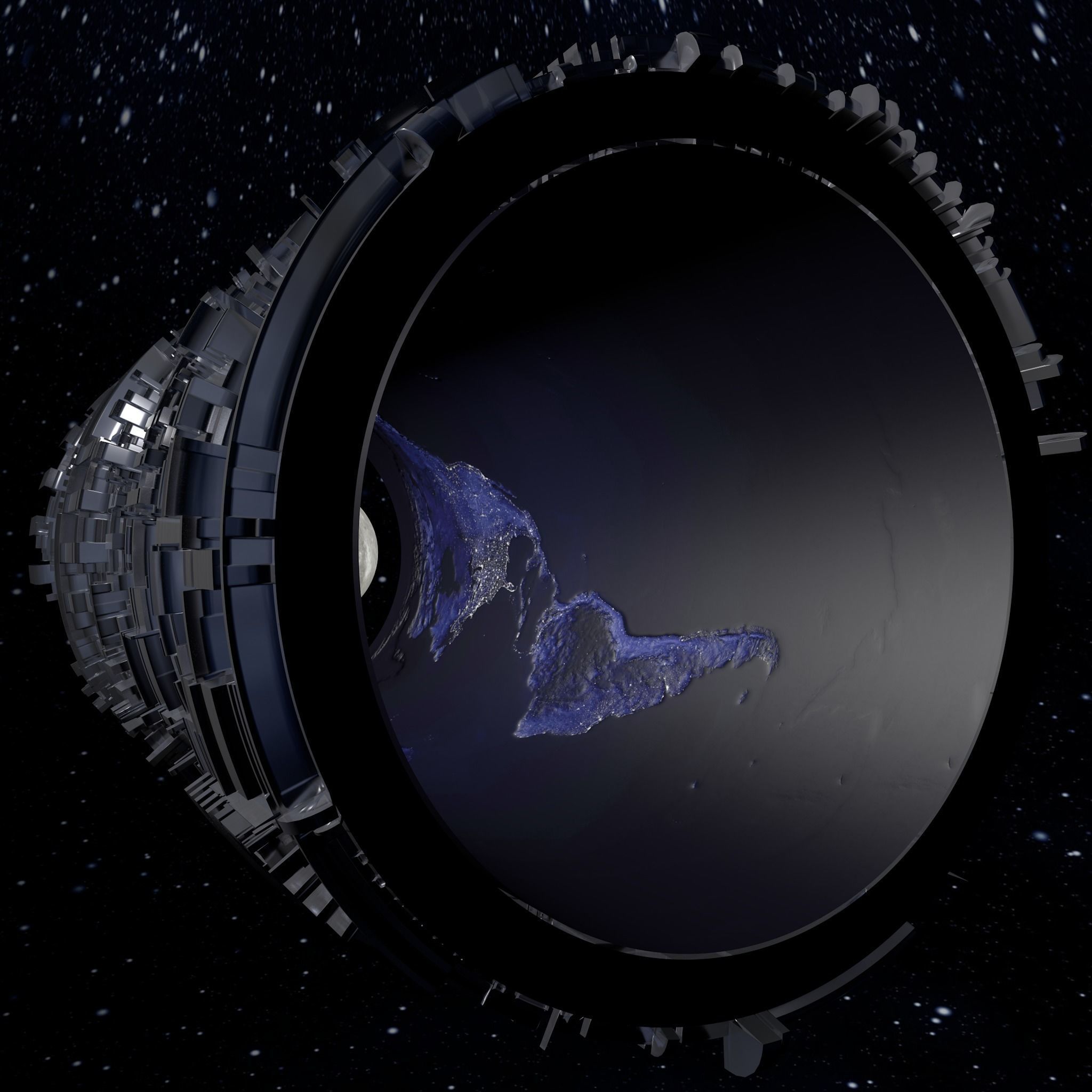 Abstract planet earth 3D model_1