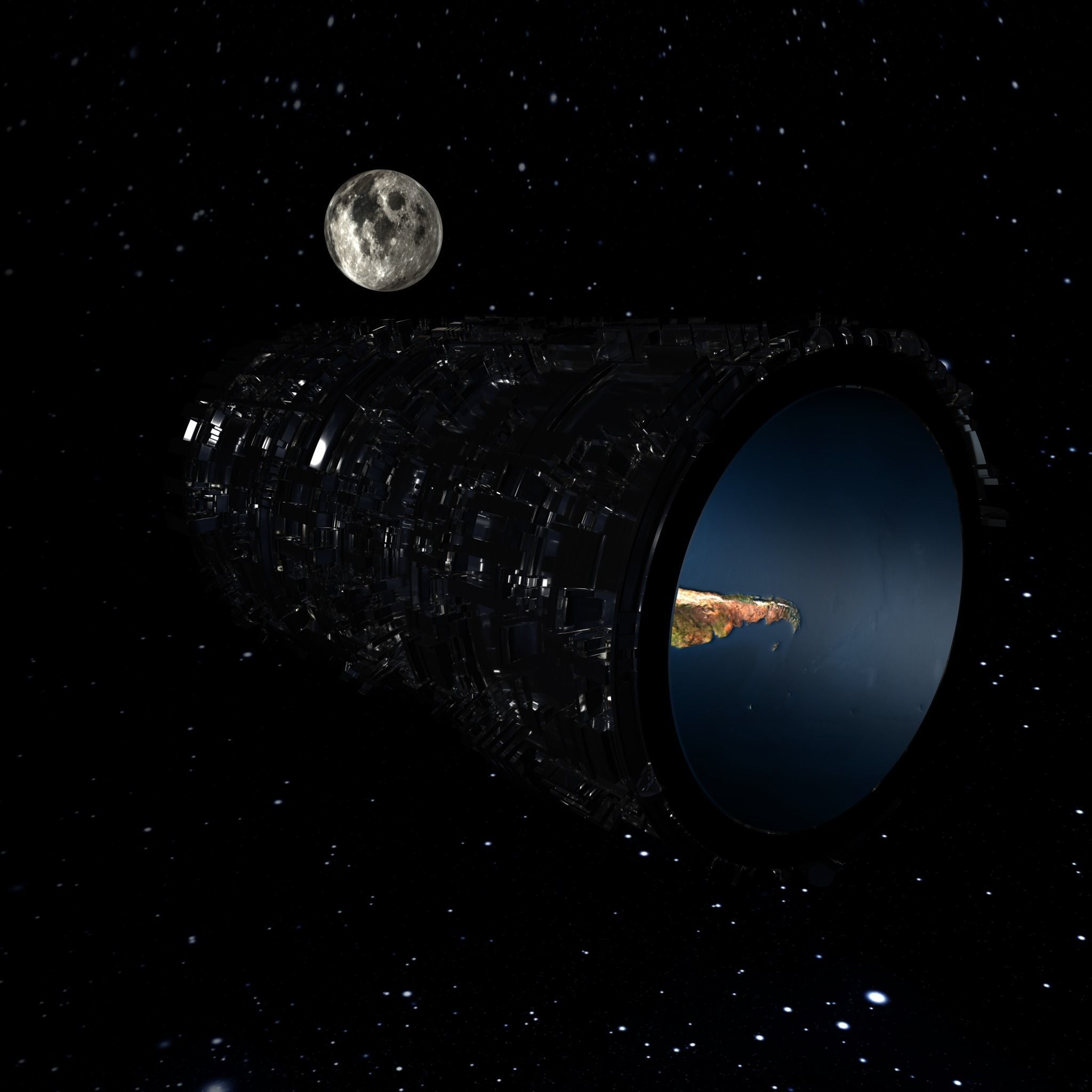 Abstract planet earth 3D model_2