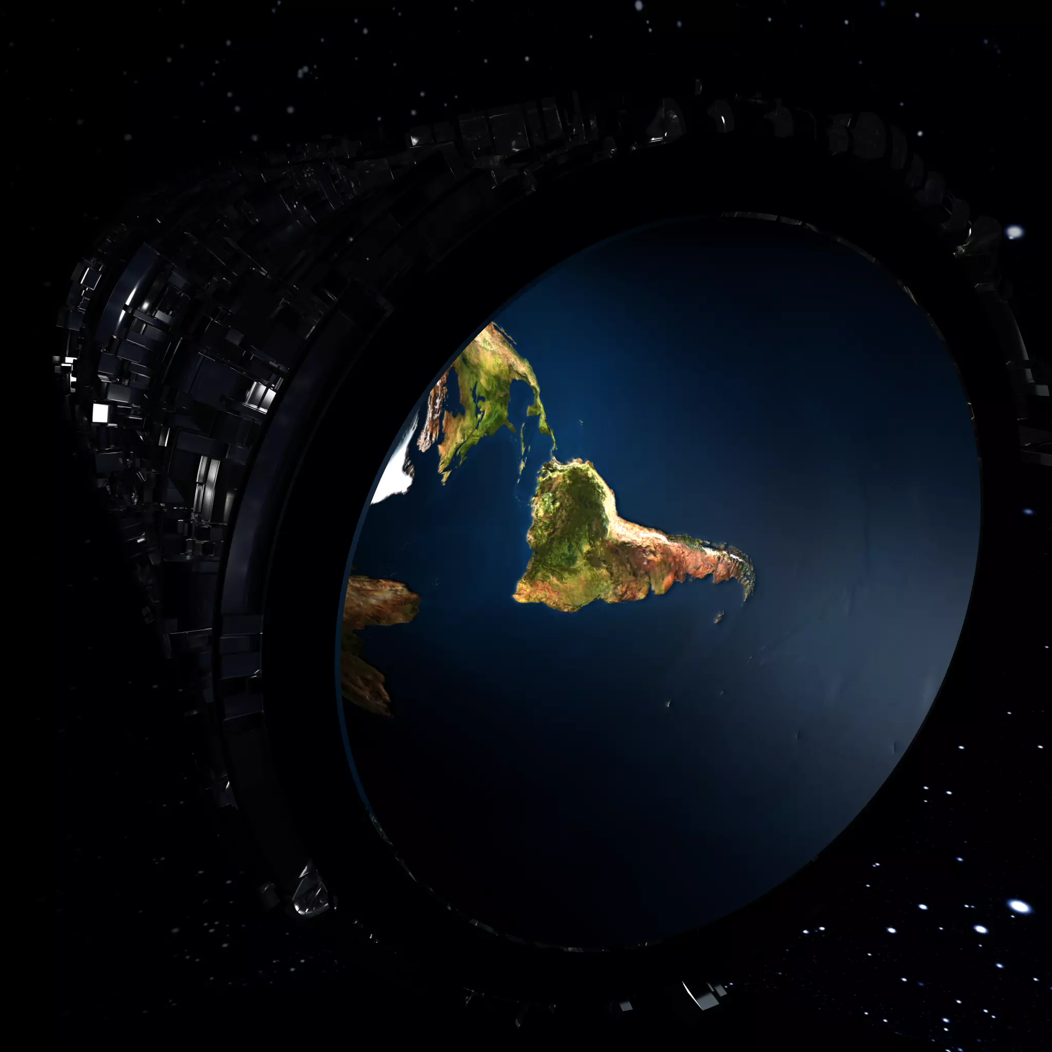 Abstract planet earth 3D model_0