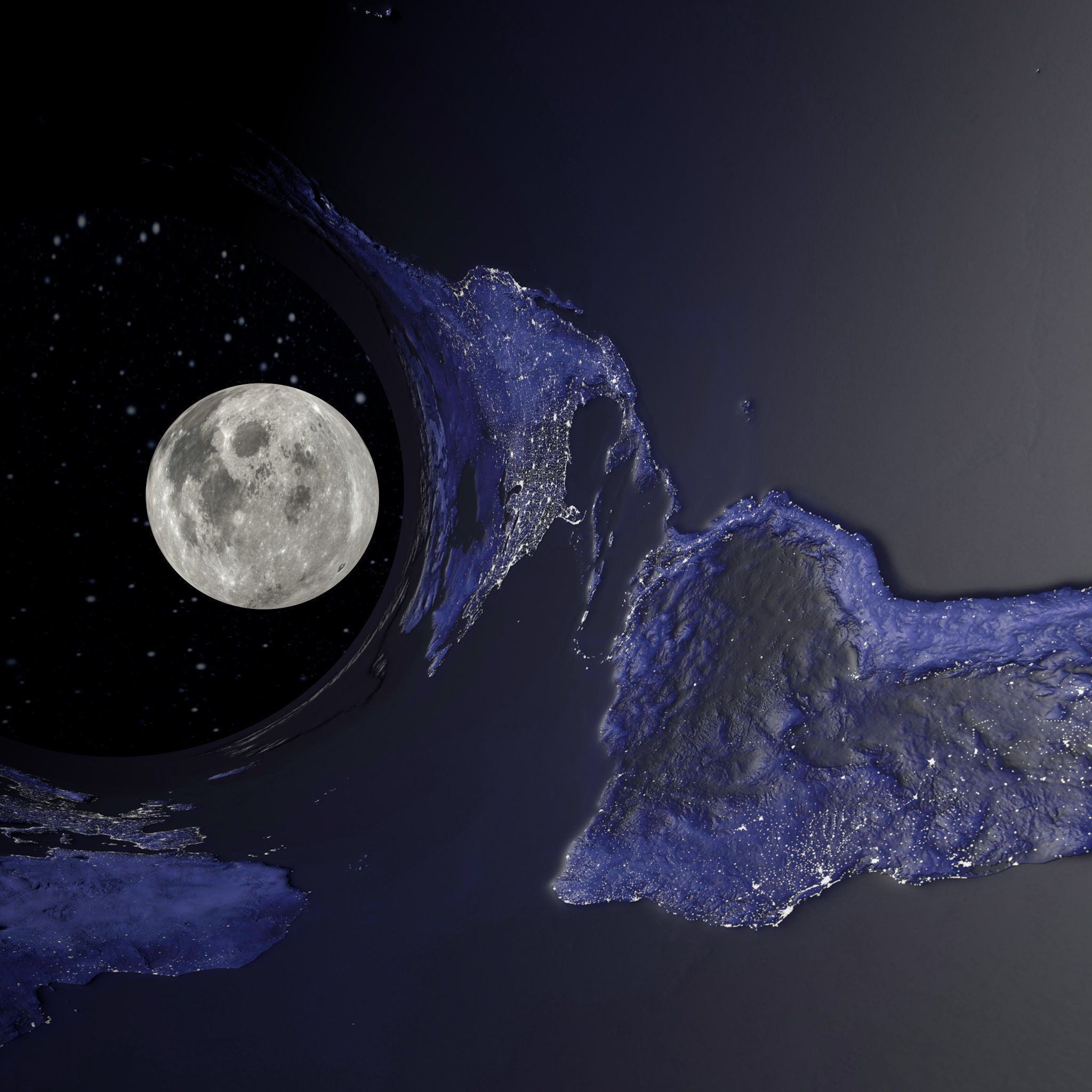Abstract planet earth 3D model_7