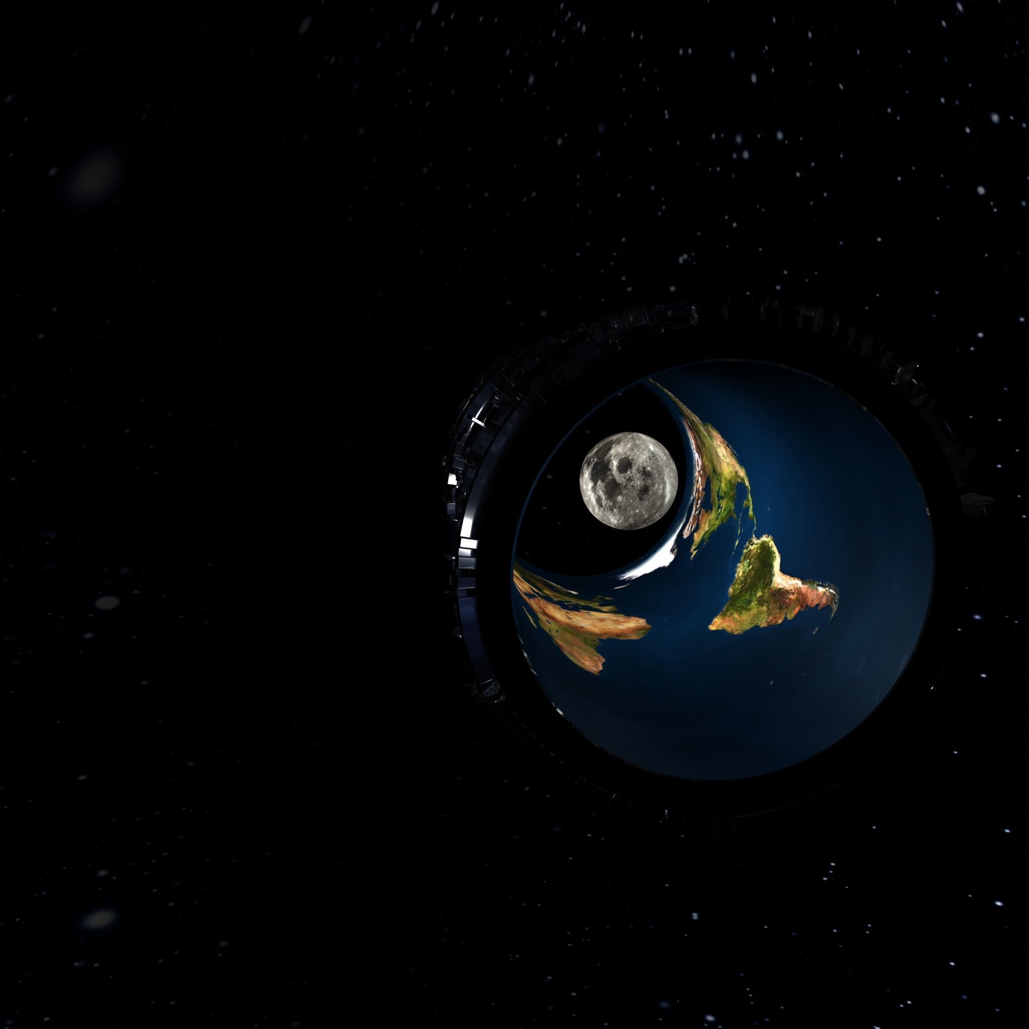 Abstract planet earth 3D model_4