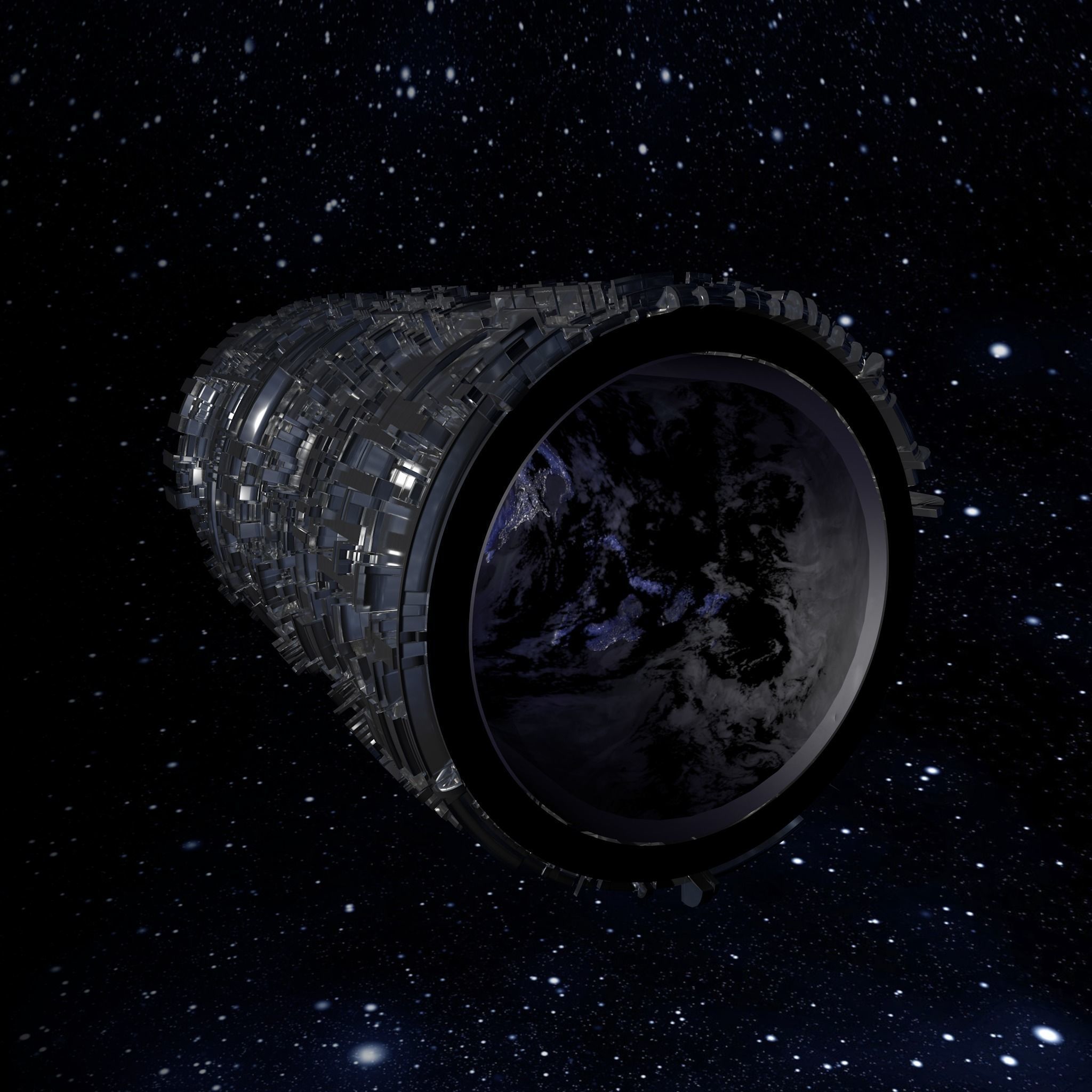 Abstract planet earth 3D model_8