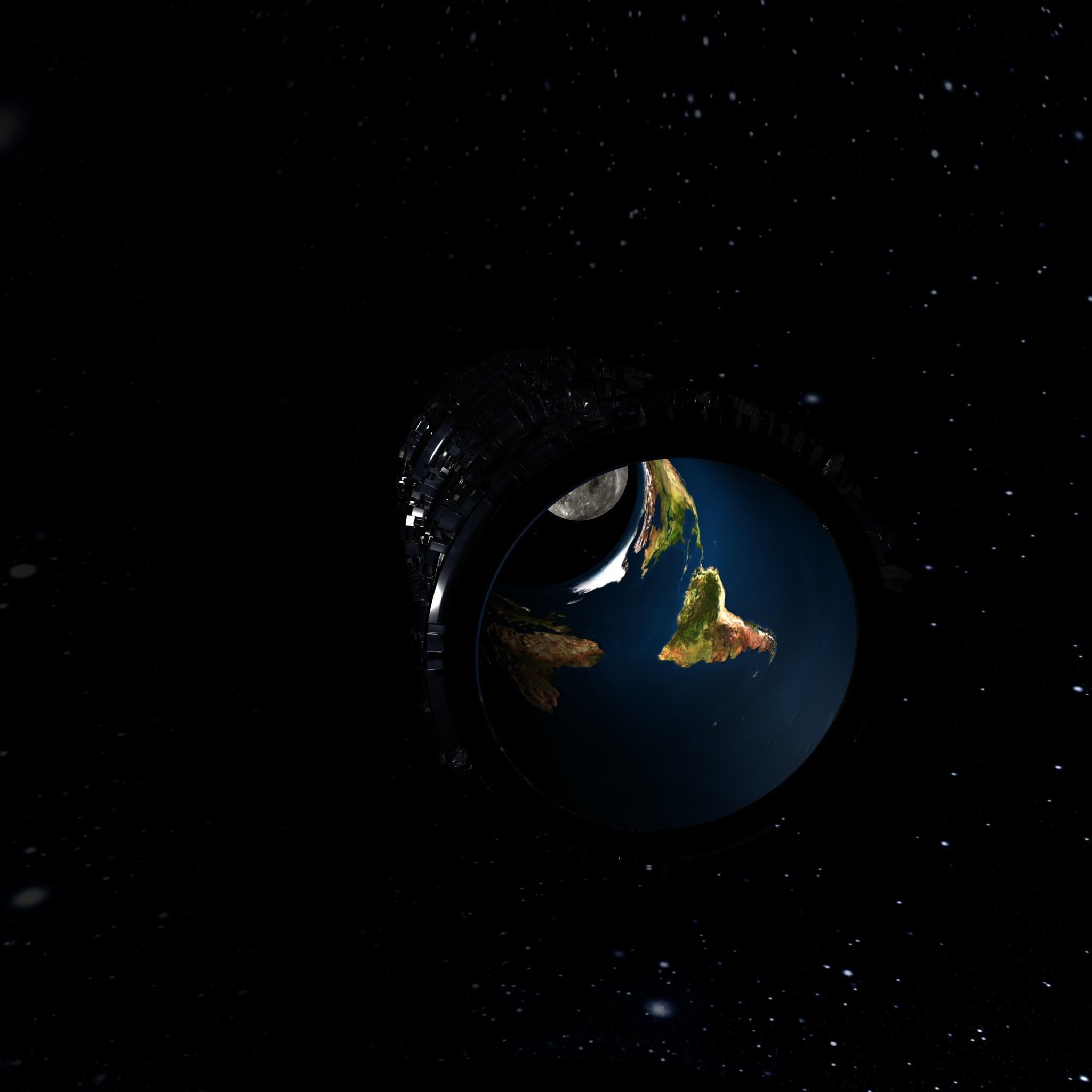 Abstract planet earth 3D model_11
