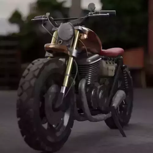 Daryl Dixons motorcycle from The Walking Dead Free 3D model