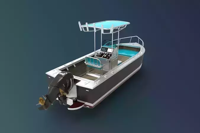 Boat luxury 2 3D model