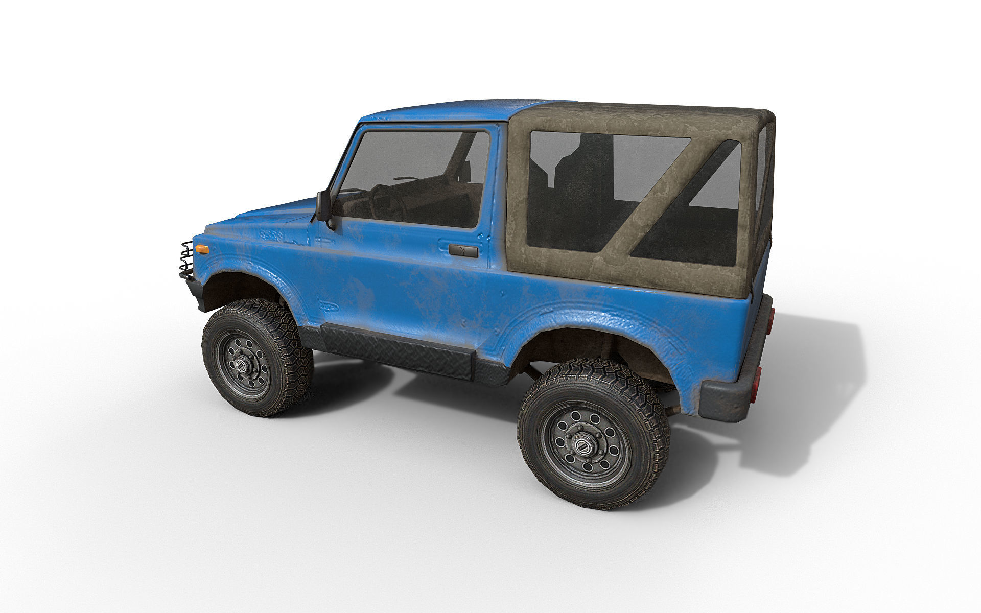 Compact SUV Low-poly 3D model_2