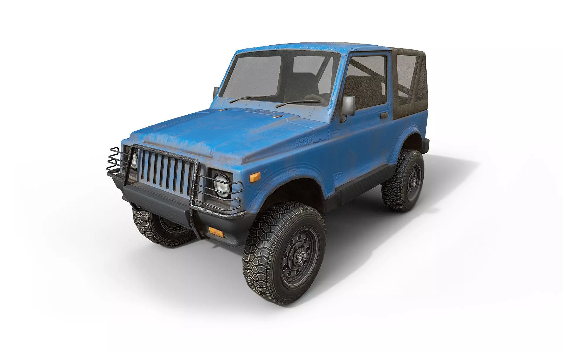 Compact SUV Low-poly 3D model_0