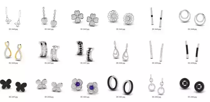 collection 60 plus earing set 3dm