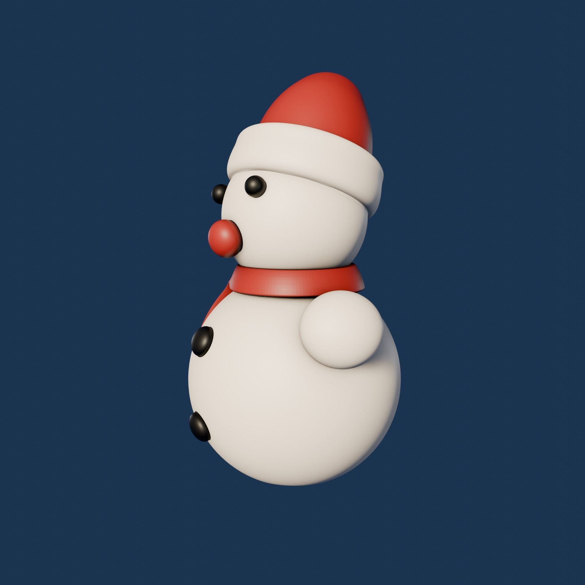 Snowman  3D print model_2