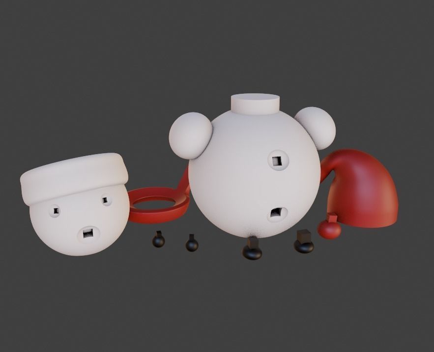 Snowman  3D print model_4