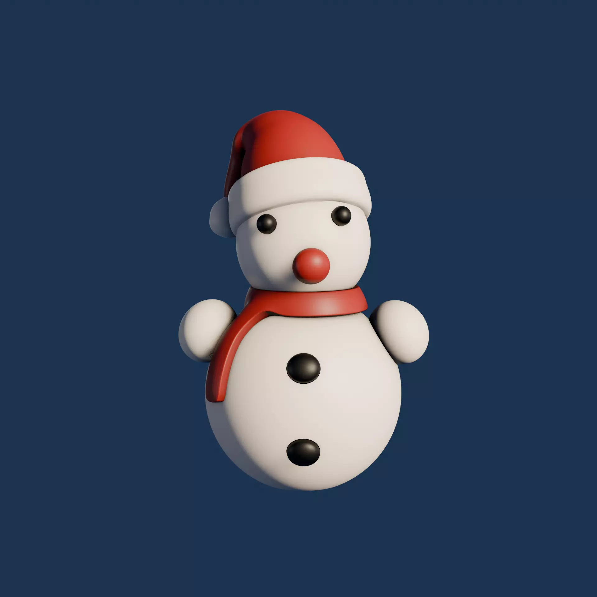 Snowman  3D print model_0