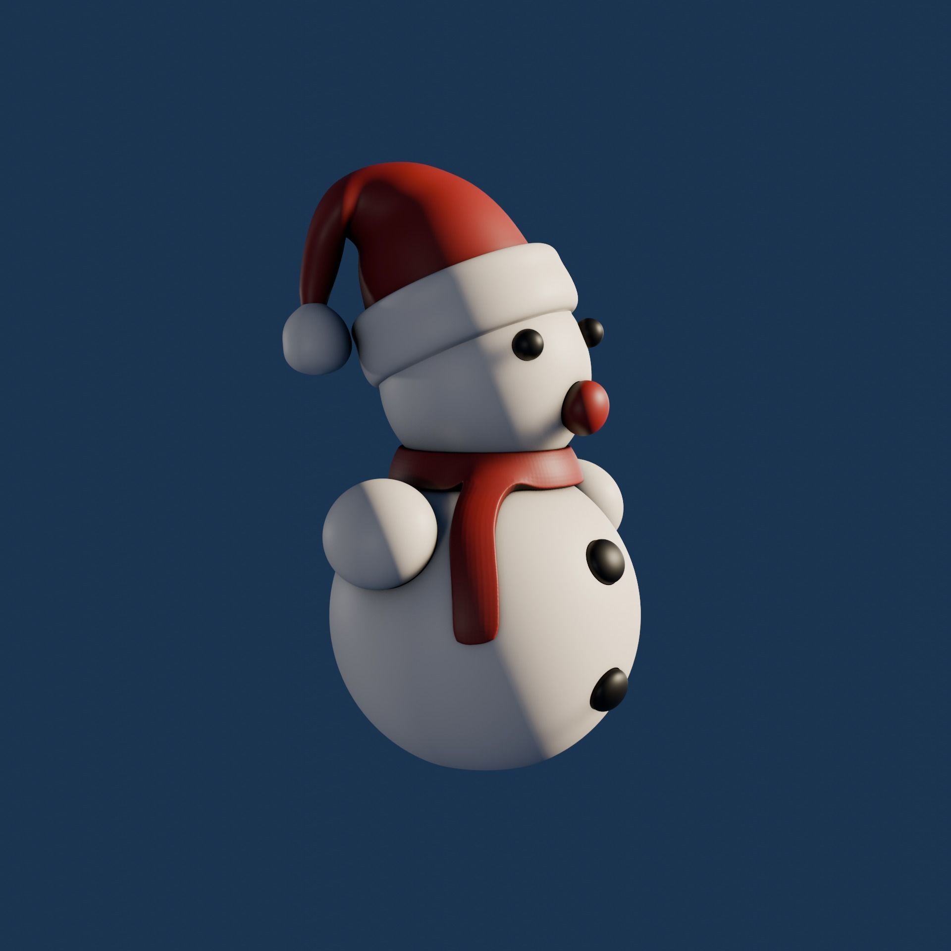 Snowman  3D print model_1