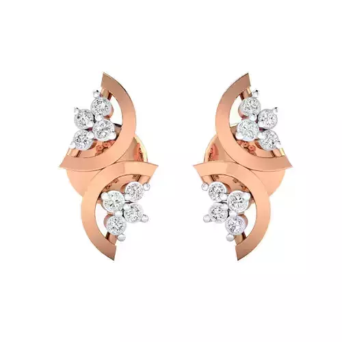 High Jewelry Diamond Earrings 3dm stl renders details
