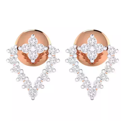 High Jewelry Diamond Earrings 3dm stl renders details